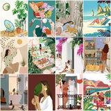 Silk and Peonies Paint by Numbers Kit