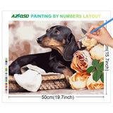 Garden Dachshund Paint by Numbers Kit