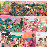 Desert Folk Village Paint by Numbers Kit