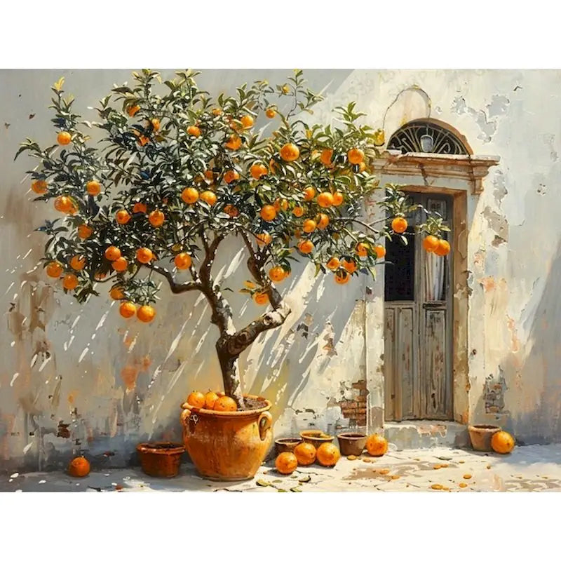 Blue Door Courtyard Paint by Numbers Kit