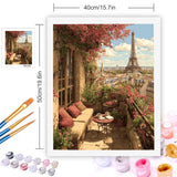 Paris Balcony Paint by Numbers Kit