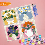 Flower Market Quartet Paint by Numbers Kit