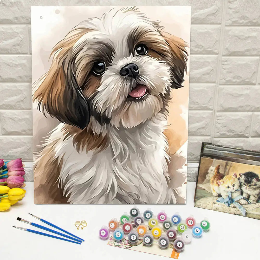 Shih Tzu Portrait Paint by Numbers Kit