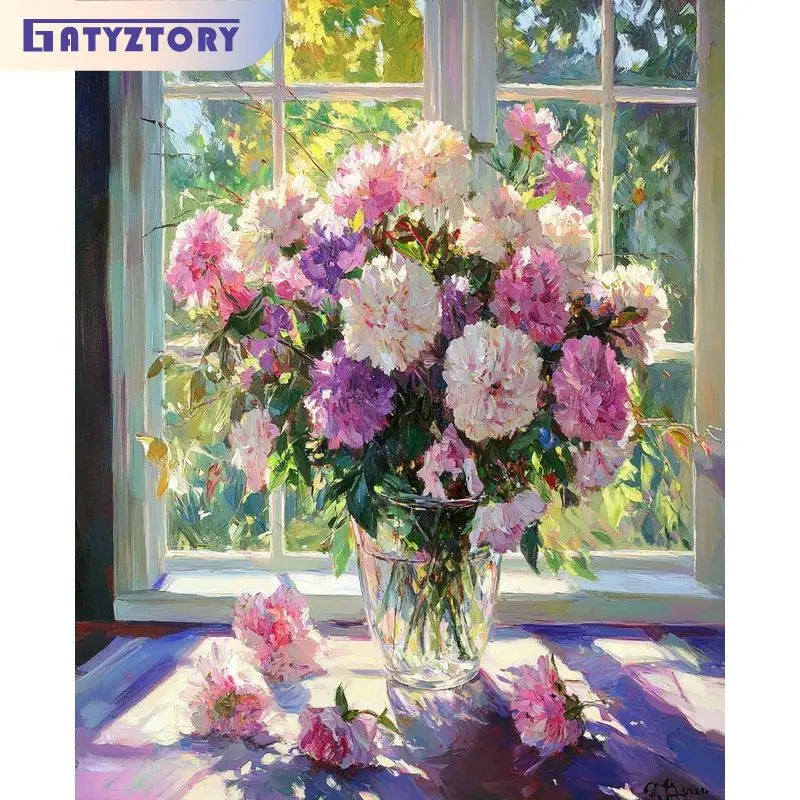 Lilacs by the Window Paint by Numbers Kit