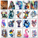 Watercolor Wolf Paint by Numbers Kit
