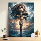 The Cross paint by numbers kit: crucifixion dramatic sky