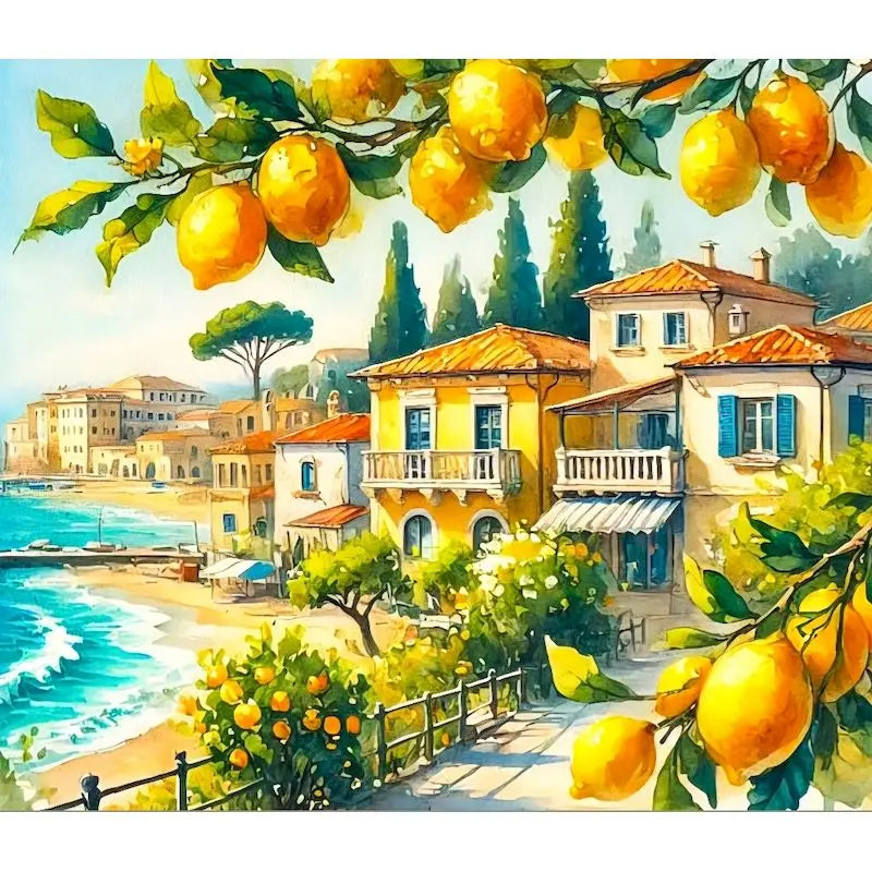 Lemon Riviera Paint by Numbers Kit