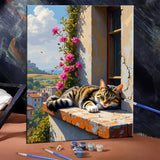 Windowsill Nap Paint by Numbers Kit