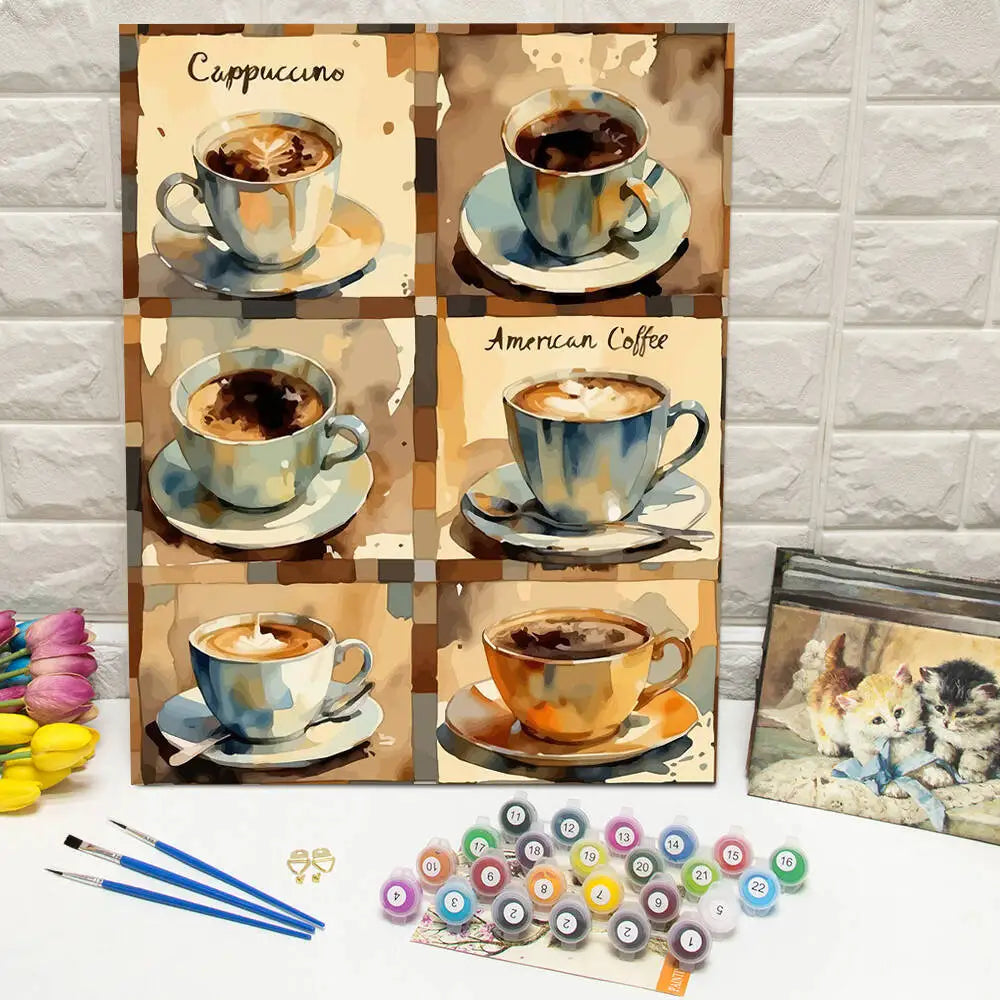 Coffee Collection Paint by Numbers Kit