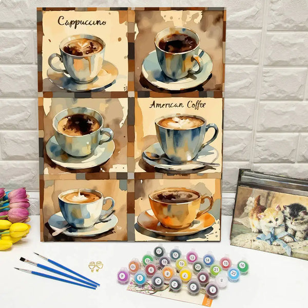 Coffee Collection Paint by Numbers Kit