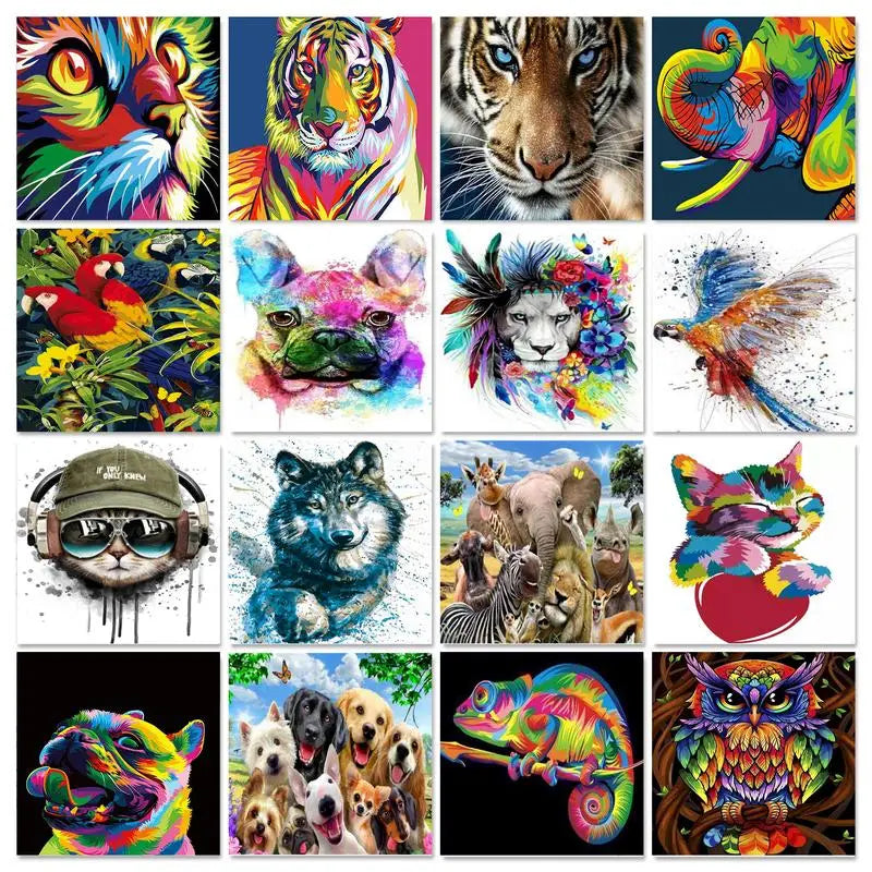 Pop Art Tiger Paint by Numbers Kit