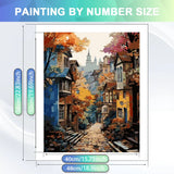 Autumn Village Lane Paint by Numbers Kit