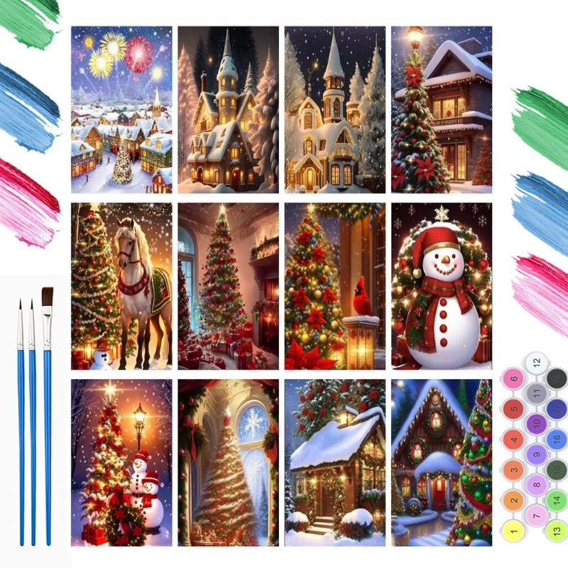 Christmas Horse Paint by Numbers Kit