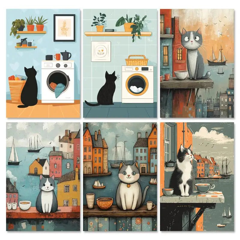 Kitchen Cat Paint by Numbers Kit