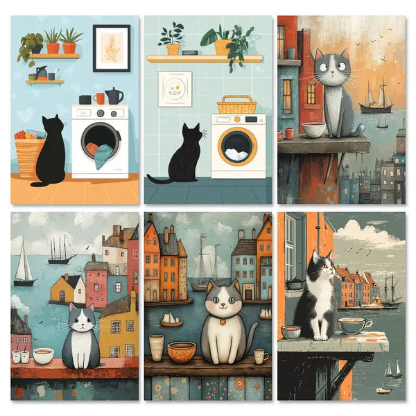 Kitchen Cat Paint by Numbers Kit