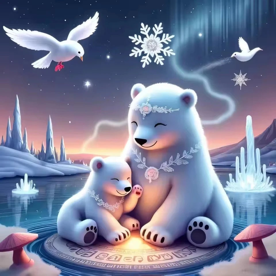 Winter Deer Cuddle Paint by Numbers Kit