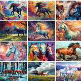 Winter Horses Paint by Numbers Kit
