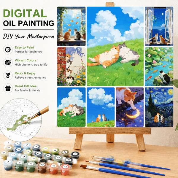 Peekaboo Kittens Paint by Numbers Kit