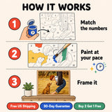 A Boy and His Dog Paint by Numbers Kit — 4