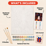 Autumn Ghost Paint by Numbers Kit: everything included in the kit
