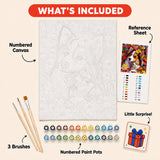 Best Friends Blooms Paint by Numbers Kit: everything included in the kit
