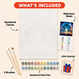 Book of Wonders Paint by Numbers Kit: everything included in the kit