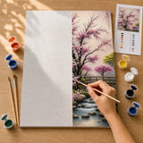 Cherry Blossom Stream Paint by Numbers Kit — 3