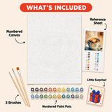 Coffee Collection Paint by Numbers Kit: everything included in the kit