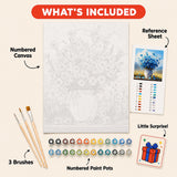 Cornflower Vase Paint by Numbers Kit: everything included in the kit