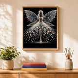 Crystal Fairy Paint by Numbers Kit: finished canvas displayed in a living room