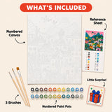Desert Folk Village Paint by Numbers Kit: everything included in the kit