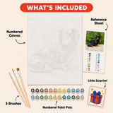 Garden Dachshund Paint by Numbers Kit: everything included in the kit