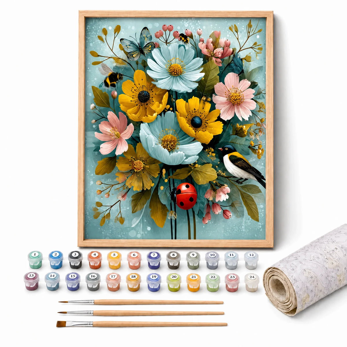 Garden Florals Paint by Numbers Kit — 1
