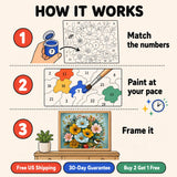 Garden Florals Paint by Numbers Kit — 4