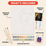 Golden Veil Paint by Numbers Kit: everything included in the kit