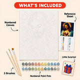 Heart of Christ Paint by Numbers Kit: everything included in the kit