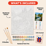 Highland Falls Paint by Numbers Kit: everything included in the kit
