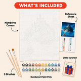 Island Castle Paint by Numbers Kit: everything included in the kit