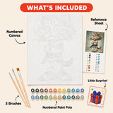 Karate Kitten Paint by Numbers Kit: everything included in the kit