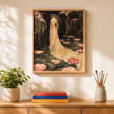 Lily Bride Paint by Numbers Kit: finished canvas displayed in a living room
