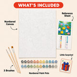 Little Ducks Pond Paint by Numbers Kit: everything included in the kit