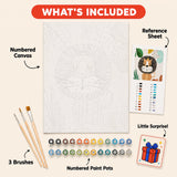 Little Lion Paint by Numbers Kit: everything included in the kit