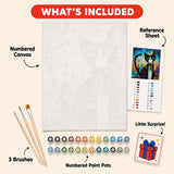 Moon Cat Mosaic Paint by Numbers Kit: everything included in the kit