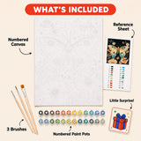 Moonlit Moth Paint by Numbers Kit: everything included in the kit