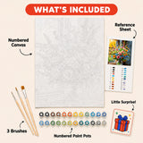Morning Bouquet Paint by Numbers Kit: everything included in the kit