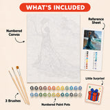 Ocean Gown Paint by Numbers Kit: everything included in the kit
