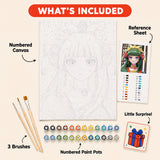 Palace Maiden Paint by Numbers Kit: everything included in the kit