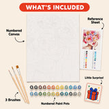 Peony Daydream Paint by Numbers Kit: everything included in the kit