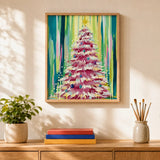 Pink Christmas Tree Paint by Numbers Kit — 2