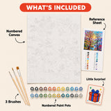 Rainbow Tree of Life Paint by Numbers Kit: everything included in the kit